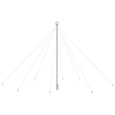 vidaXL Choinka z lampek, wewn./zewn., 800 niebieskich diod LED, 5 m