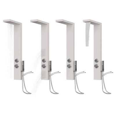 vidaXL Panel prysznicowy, aluminiowy, biały