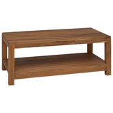 Stolik kawowy naturalny 100 x 50 x 40 cm Lite drewno teakowe