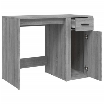 vidaXL Biurko, szary dąb sonoma, 100x49x75 cm, materiał drewnopochodny
