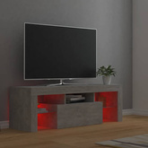 Szafka pod TV z oświetleniem LED, szarość betonu, 120x35x40 cm vidaXL