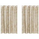 Zasłony z weluru z zasłonami 2 pcs Kremowy 175 x 140 cm Aksamit