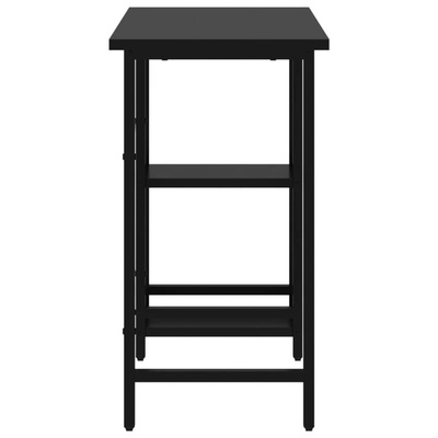 vidaXL Biurko komputerowe, czarne, 80x40x72 cm, MDF i metal