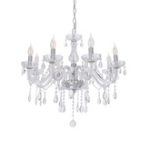Cristallo lampa wisząca chromowy 8x40W E14 transparentny 38-30337