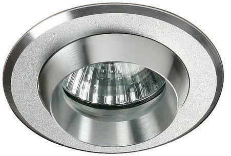 Nowoczesna oprawa wpuszczana MR16 SA-02 SNS/AL srebrna stała aluminium + oprawka GU10