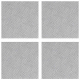 Stopień Kwadrat 4 pcs Srebrny 40 x 40 cm Aluminium
