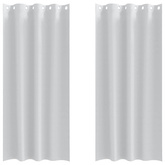Firany blackout z kółkami 2 pcs Jasnoszary 225 x 140 cm