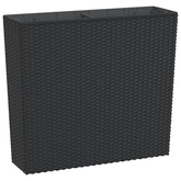 Donica z pojemnikiem wewnętrznym, antracyt, 12/44 L, rattan PP