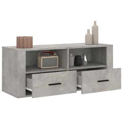 Szafka pod TV, szarość betonu, 100x35x40 cm vidaXL