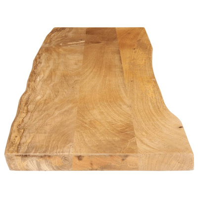 Blat stołu, 160x40x2,5 cm, naturalna krawędź, lite drewno mango