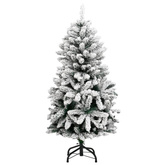vidaXL Sztuczna choinka na zawiasach, 150 lampek LED i bombki, 120 cm wariant 5