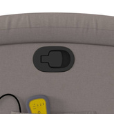 vidaXL Podnoszony fotel masujący, rozkładany, kolor taupe, tkanina