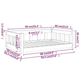 vidaXL Legowisko dla psa, 95,5x65,5x28 cm, lite drewno sosnowe
