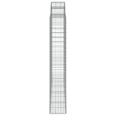 Kosze gabionowe, 3 szt, 200x30x180/200 cm, galwanizowane żelazo
