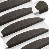 Samoprzylepne maty na schody Półokrąg 15 pcs antracytowy