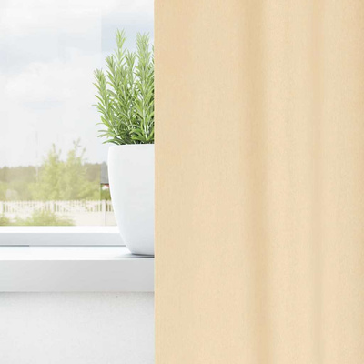 Firany blackout z kółkami 2 pcs Kremowy 225 x 140 cm Poliester