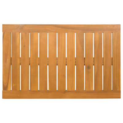 Mata do kąpieli Gładki brązowy 80 x 50 cm Lite Drewno Akacji