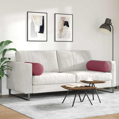 Poduszki Wałkowe 2 pcs Czerwone wino ? 25 x 70 cm tkanina