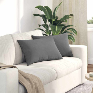Poduszki na sofę 2 pcs Ciemnoszary 60 x 40 cm tkanina