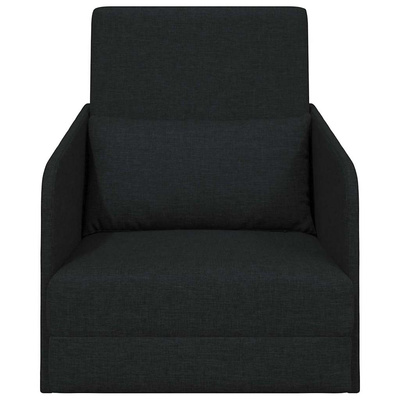 Sofa Bed Czarny 65 x 80 x 83 cm tkanina