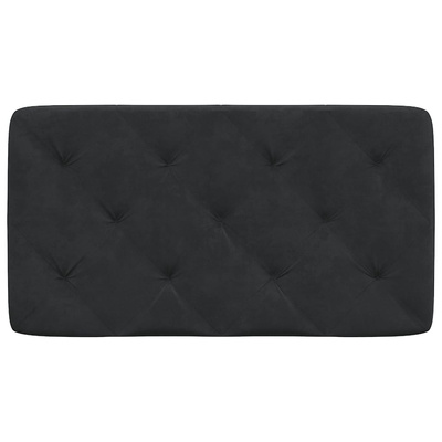Poduszka na wezgłowie, czarna, 90 cm, aksamitna