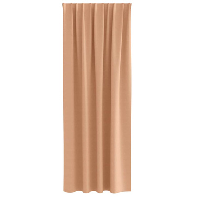 Firany blackout z kółkami 2 pcs Jasny Brąz 245 x 140 cm