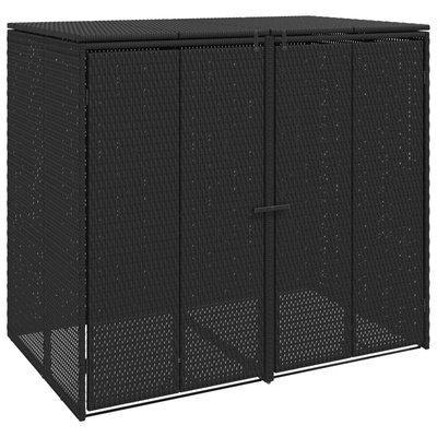 Pojemnik na śmieci 2 pcs Czarny 130 x 80 x 115 cm Polietylen