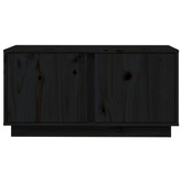 vidaXL Szafka pod TV, czarna, 80x35x40,5 cm, lite drewno sosnowe