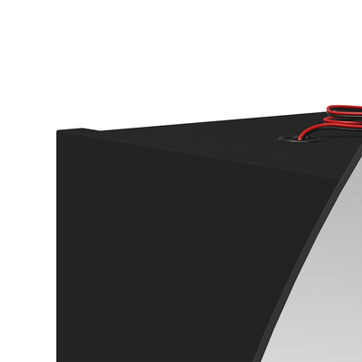 Szafka łazienkowa z lustrem i LED, czarny, 40x40x17,5 cm
