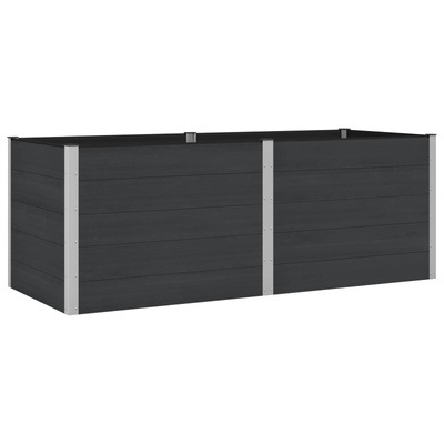 Podniesiona rabata ogrodowa Czarny 250 x 100 x 91 cm