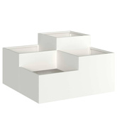Doniczka ogrodowa Biały 80 x 80 x 48 cm Stal