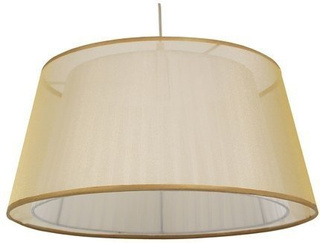 Lampa wisząca z abażurem Charlie złota klasyczna do salonu E27