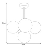 Lampa sufitowa K-5364 z serii MEGAN