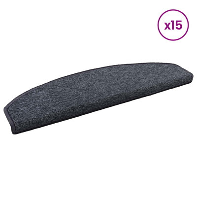 Samoprzylepne maty na schody 15 pcs Ciemnoszary i niebieski