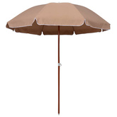 Parasol ogrodowy na stalowym słupku, 240 cm, taupe