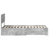 Ramka łóżka Betonowy szary 70 x 190 cm Drewno inżynieryjne