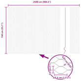 Ogrodzenie heksagonalne 1,4 x 25 m PVC zielony