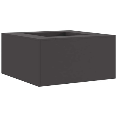 Kominek Czarny 80 x 80 x 40 cm Stal