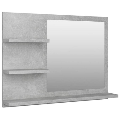 vidaXL Lustro łazienkowe, szarość betonu 60x10,5x45 cm