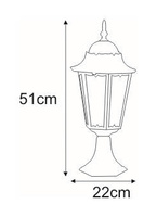 Niska zewnętrzna lampa stojąca K-5006S czarna z serii LOZANA KAJA