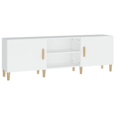 vidaXL Szafka pod TV, biała, 150x30x50 cm, materiał drewnopochodny wariant 5