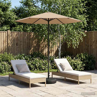 Parasol ogrodowy z podstawą 230 x 230 cm Poliester Prostokątny