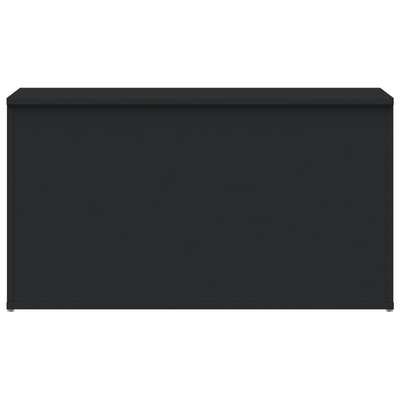 Skrzynia, czarna, 84x42x46 cm, materiał drewnopochodny
