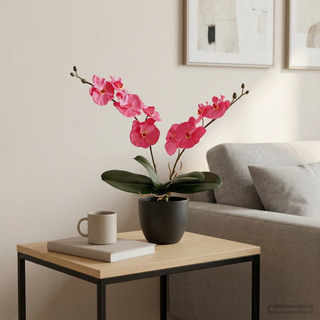 Sztuczna Roślina Orchidei czerwony 36 x 10 x 30 cm