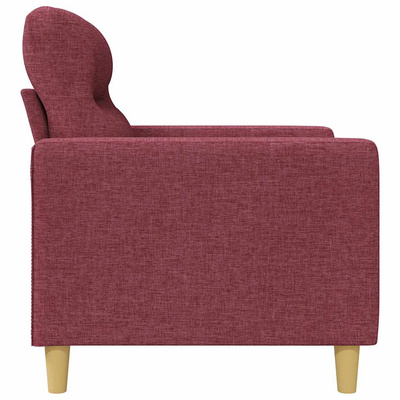 Sofa 3-osobowa, winna czerwień, 180 cm,tapicerowana tkaniną