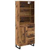 Highboard 2 szt. Stare drewno 69,5 x 34 x 180 cm