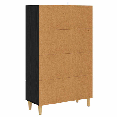 Highboard Czarny dąb 70 x 31 x 115 cm Drewno inżynieryjne