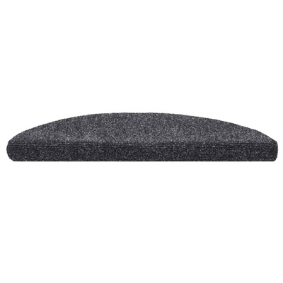 Maty na schody samoprzylepne 15 szt. 56x17x3 cm Ciemnoszary półokrągły