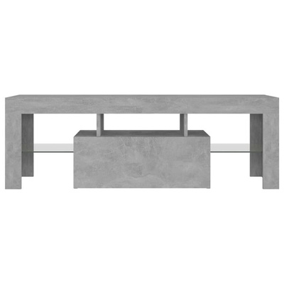 Szafka pod TV z oświetleniem LED, szarość betonu, 120x35x40 cm vidaXL