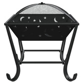 vidaXL Palenisko z pogrzebaczem, 50 cm, XXL, stal